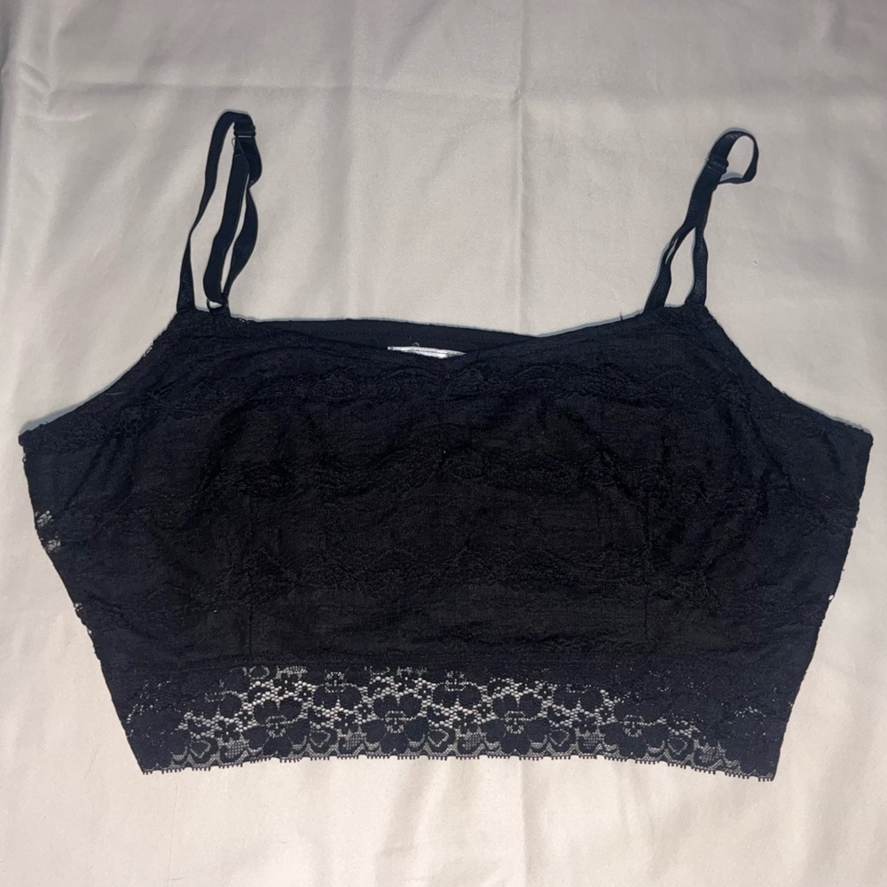 Black lace bra